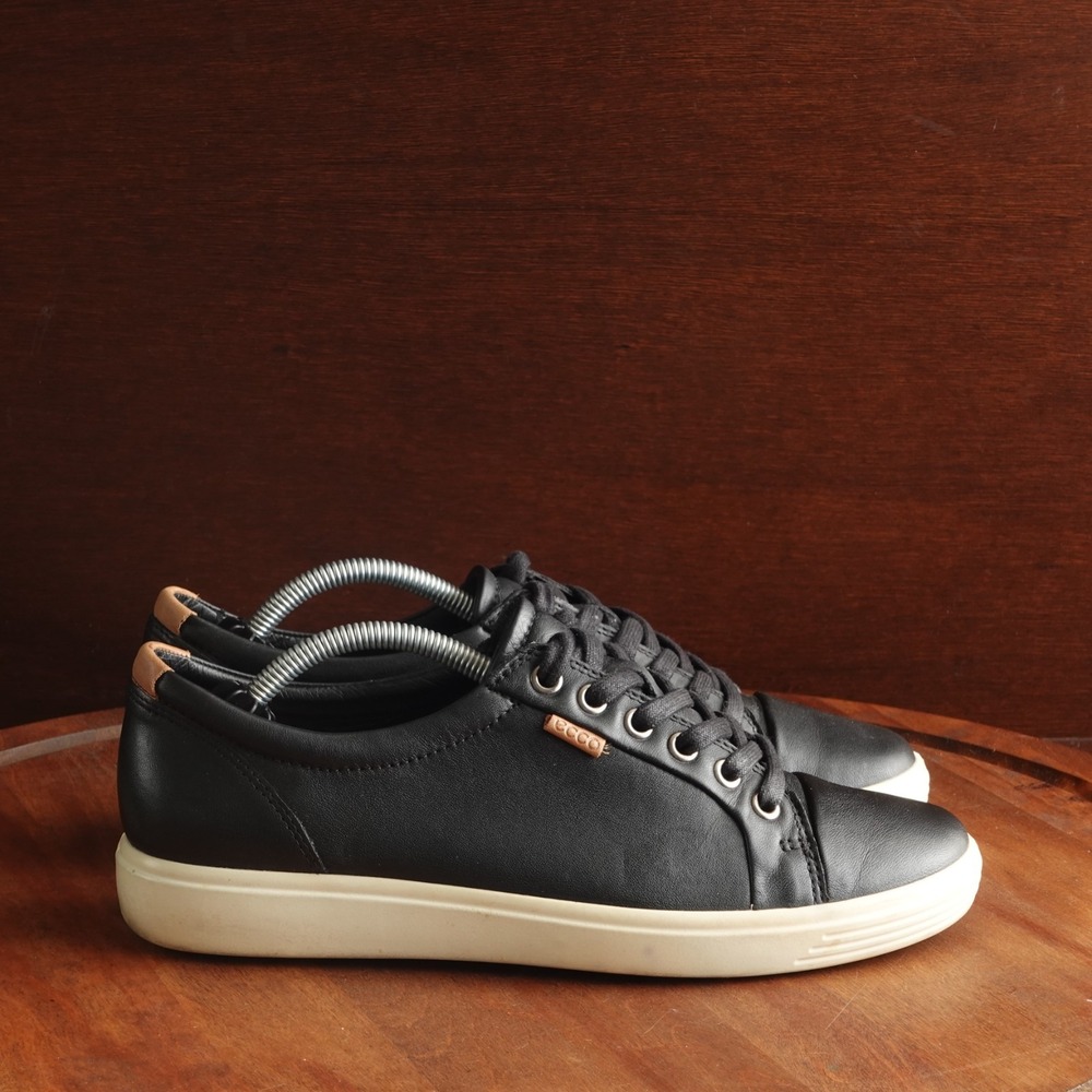 Ecco Sneakers Womens SZ EU 39 US 8 BLK Soft 7 Comfort Walking Lifestyle Shoes
